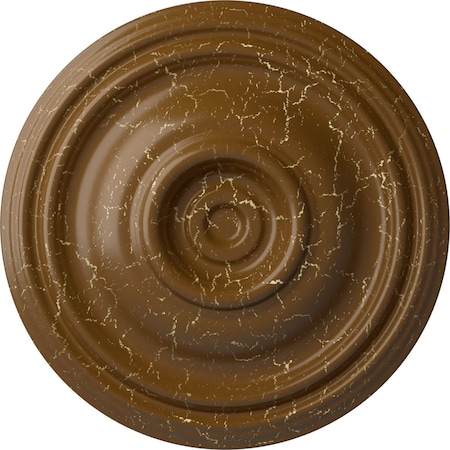 Ekena Millwork Traditional Ceiling Medallion (Fits Canopies up to 4"), 14 3/4"OD x 1 3/4"P, Smokey Topaz Crackle CM14TRSTC
